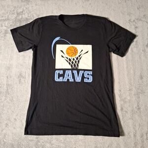 Vintage Cleveland Cavaliers Old Logo Black Short Sleeve T-Shirt Size Small